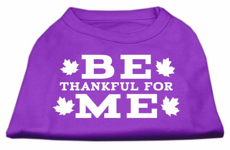 Be Thankful for Me Screen Print Shirt Purple XL